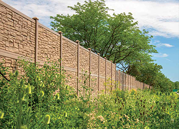 Catalyst Composite Privacy Fence with Stone-Look Panels
