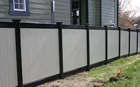 LA Custom-Built Black Vinyl Fencing