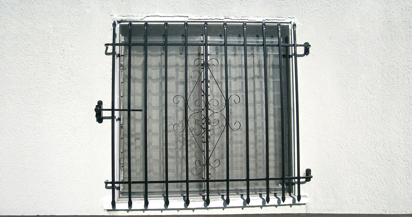 Black Iron Security Window Bars near Los Angeles, CA