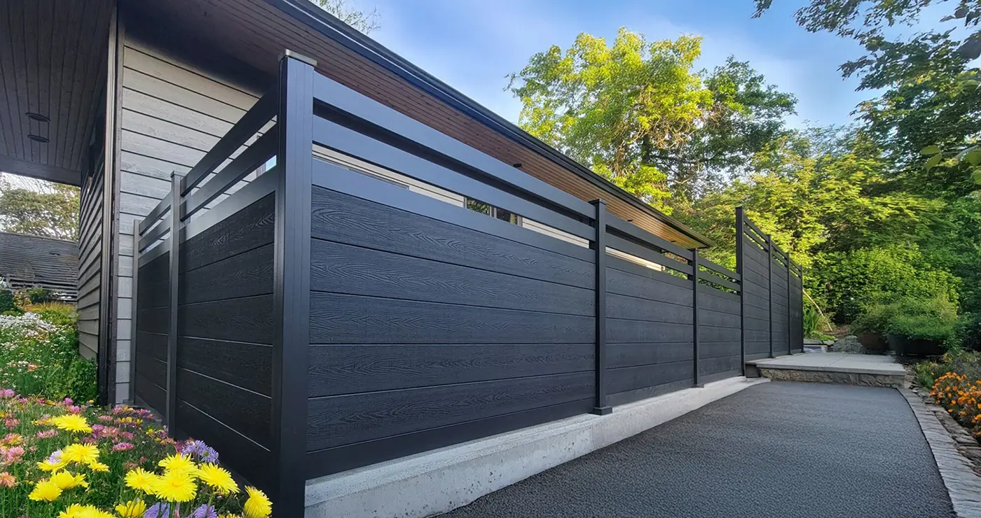 Modern Horizontal Composite Privacy Fence Contractor LA