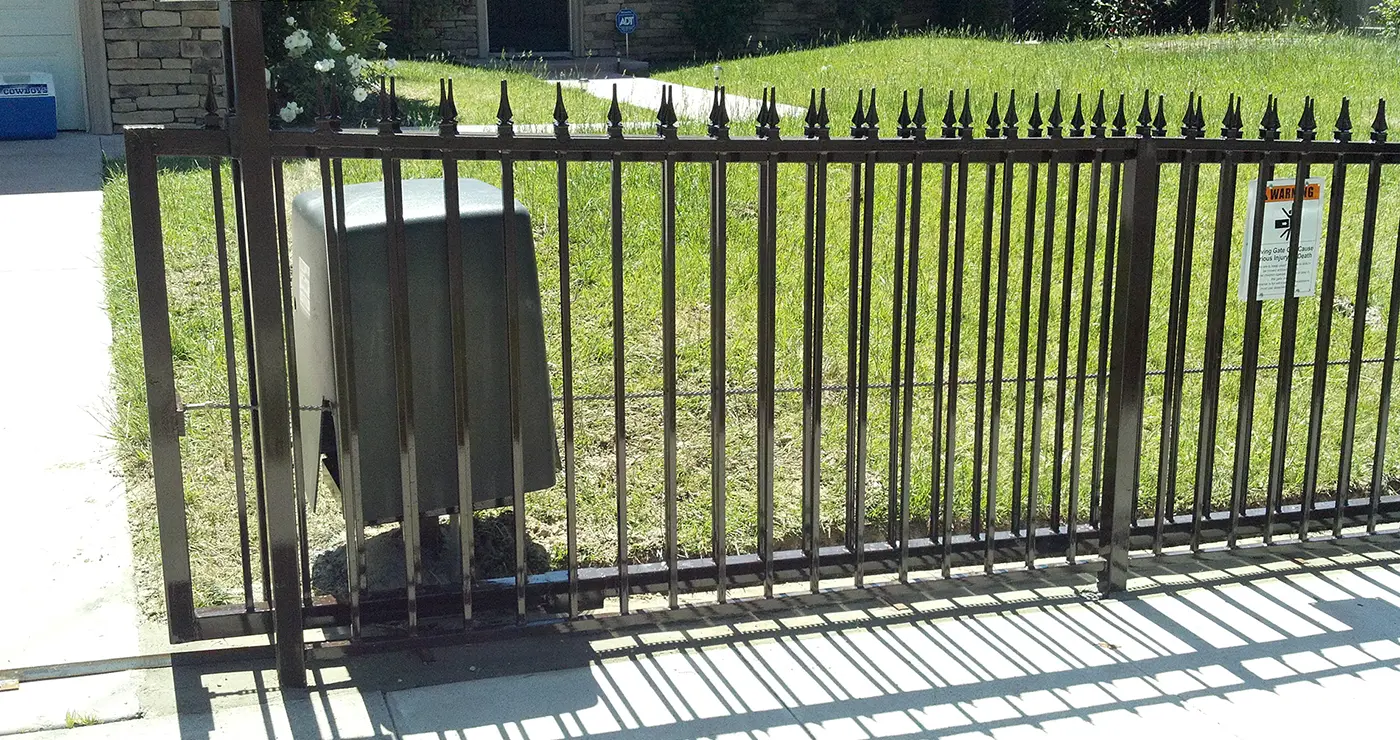 Automated Black Iron Driveway Gate near Los Angeles, CA