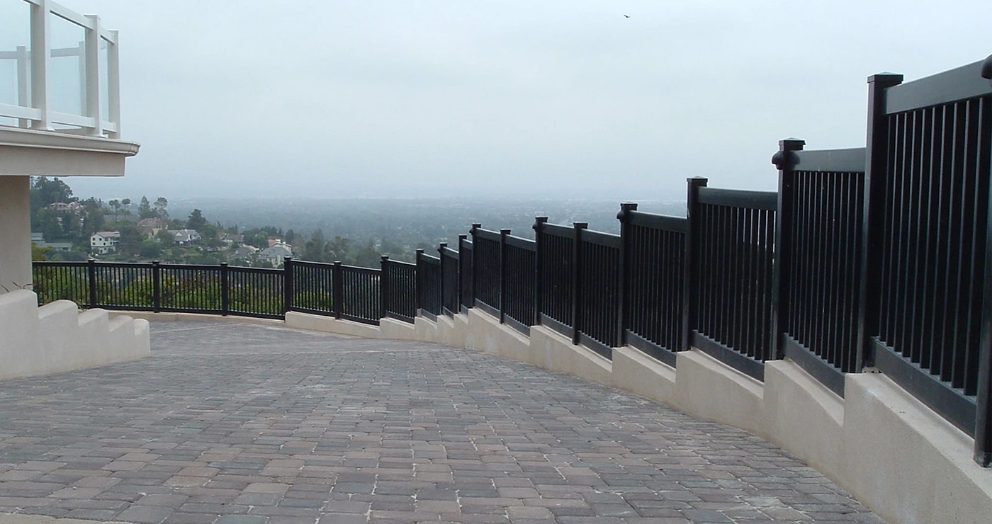 Durable Black Aluminum Fence for Residential Property