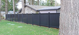 Fire Resistant Black Vinyl Fencing
