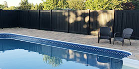 Maintenance Free Black Vinyl Fencing