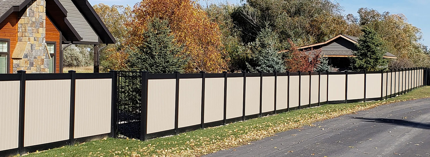 Solid Vinyl Infill Panels & Powder-Coated Aluminum Frames